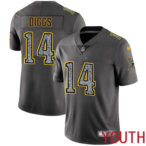 Minnesota Vikings #14 Limited Stefon Diggs Gray Static Nike NFL Youth Jersey Vapor Untouchable